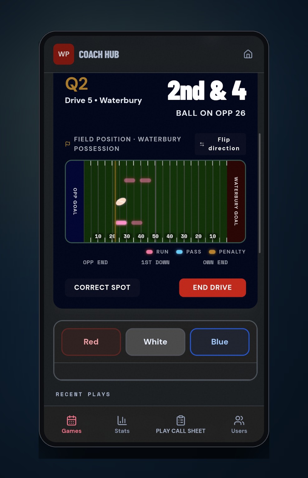 View Patriots game tracking larger